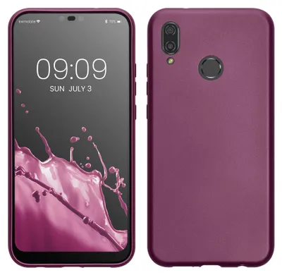 Produktbild von kwmobile Handyhülle für Huawei P20 Lite Hülle - Silikon Case metallisch schimmernd - Schutzhülle Cover - Metallic Lavendel
