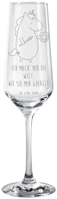 Produktbild von Mr. & Mrs. Panda Sektflöte Einhorn Künstler - Transparent - Geschenk, Glas, Unicorn, Malen, Welt, Farbe, Champagnerglas, Artist, Sektkelch, Proseccoglas, Einhörner, Maler