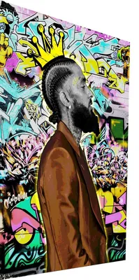 Obrázok produktu pre Plátno na stenu s motívom Nipsey Hussle – kvalitná potlač, rozmer 90x60 cm