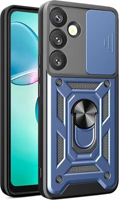 Produktbild von Samsung Galaxy A57 Hülle - Coverup Armor Ring Ständer Back Cover mit Kamera Schutz - Blau