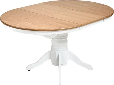 Obrázek produktu pro BELIANI Rozkládací jídelní stůl hnědý světlá jasanová dýha kaučukové dřevo 106/150 cm 6místný oválný vintage retro styl