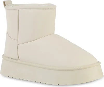 Produktbild von VAN HILL Damen Warm Gefüttert Winter Boots Stiefeletten Profil-Sohle Schuhe 841334, Farbe: Beige, Größe: 37