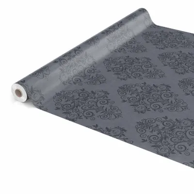 Produktbild von Tischdecke Wachstuch Ornamente Grau Robust Wasserabweisend Breite 140 cm Länge 2000 cm