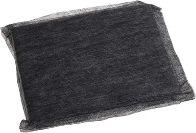 A black air filter for a refrigerator.
