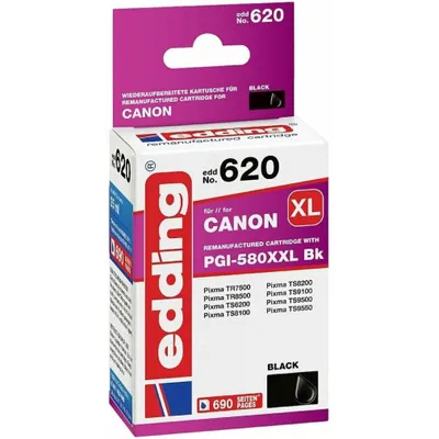 Produktbild von Edding EDD-620 Druckerpatrone, schwarz kompatibel zu Canon PGI-580XXLBK, Schwarz, 25 ml, 1 Stück(e), 690 Seiten, Einzelpackung