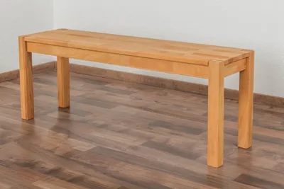 Produktbild von Sitzbank aus Buche Massivholz, Natur, 120 cm lang, 33 cm breit, 45 cm hoch