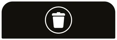 Produktbild von Rubbermaid Hinweisschild 2155312 f.Behältereinheit 87l Restmüll sw