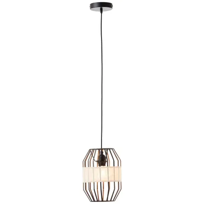 Produktbild von Pendelleuchte 1-flammig HxØ 120x23 cm schwarz/natur