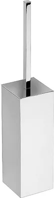 Produktbild von BASA WC-Bürstengarnitur stehend oder hängend Messing Chrom poliert 85x440x85 mm für Bad & WC >> zum Bohren oder Freistehend anwendbar