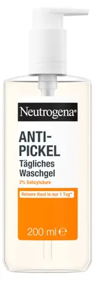 Produktbild von Neutrogena Anti-Pickel Waschgel 200ml sanft mit 2% Salicylsäure porentiefe