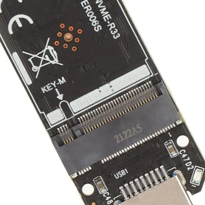 Image de Adaptateur USB pour M-SSD, remplaçable à chaud, USB 3.2, noir