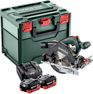 Image de Metabo KS 18 LTX 57 Scie circulaire sans fil 18V 165x20mm + 2x Batteries 8,0Ah + Chargeur + Coffret MetaLoc ( 601857810 )