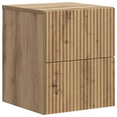 Image de vidaXL Table de chevet murale en chêne Artisan 33 x 34,5 x 40 cm