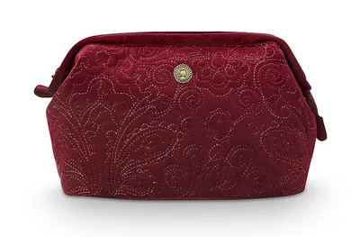 Produktbild von Pip Studio Cosmetic Purse L Velvet Quiltey Days Red