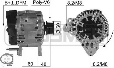 Produktbild von ERA 210498A Lichtmaschine Generator LiMa 110A 14V für VW Golf IV Schrägheck (1J1) GOLF VI (5K1) Golf V Schrägheck (1K1) POLO (9N) Polo Schrägheck