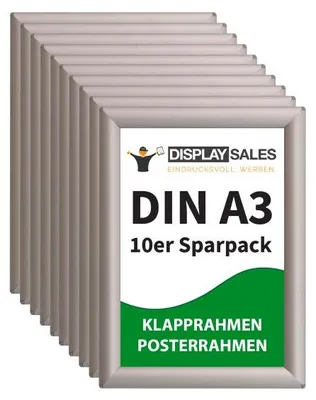 Produktbild von Klapprahmen Opti Frame Budget 25mm DIN A3 silber (10 Stück)