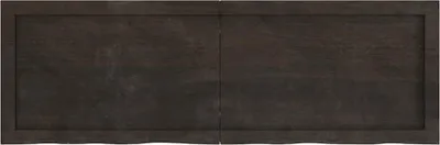 Obrázok produktu pre vidaXL Nástenná polica tmavohnedá 120x40x(2-6)cm z masívneho dreva dubového dreva