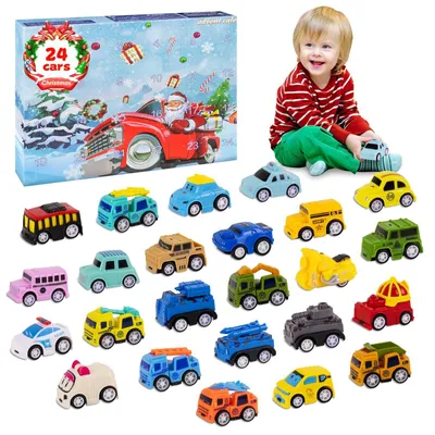 Produktbild von Adventskalender Kinder 2026 Auto 24 Tage Weihnachts Countdown Kalender