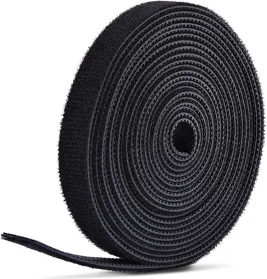 Produktbild von STARTECH.COM 22,8m Klettbandrolle schwarz 12,7mm breit zuschneidbar wiederverwendbare Kabelbinder Klettverschluss Rolle