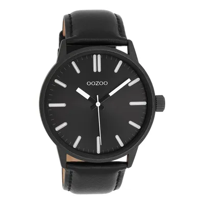 Produktbild von Oozoo Armbanduhr schwarz Leder Timepieces Herren Analog- UOC11404