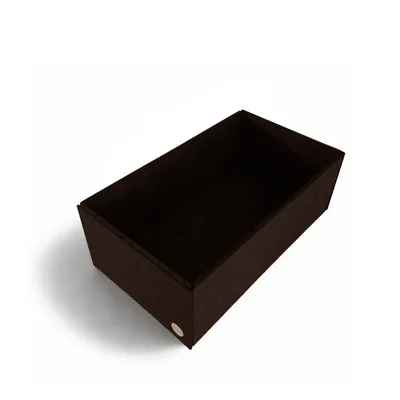 Produktbild von Aufbewahrungsbox CLEAN Filz 30 x 15 x 15 cm ohne Deckel in dunkelbraun meliert