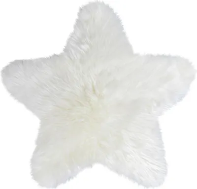 Produktbild von Heitmann Felle Lammfell Motiv 'Stern' Rückseite unterfüttert; Farbe Naturweiß 1207WE
