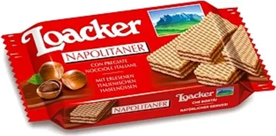 Produktbild von 12x Loacker Classic Würfel Haselnuss reigel kekse Waffeln Napolitaner 45g