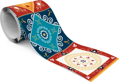 Produktbild von Muralo Selbstklebende Bordüre Tapetenbordüre bunte FLIESEN orientalische Ornamente