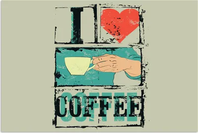 Produktbild von MuchoWow® Poster Kaffee - Zitate - Vintage - Sprichwörter - Ich liebe Kaffee 180x120 cm - Fotoplakat