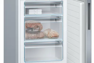 Immagine prodotto di Frigorifero combinato 60cm 337l a +++ acciaio inossidabile mescolato Bosch KGE39ALCA