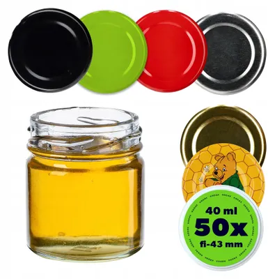 Obrázek produktu pro Kadax Sklenice 40 ml na zavařeniny s víčkem 50 ks FI43
