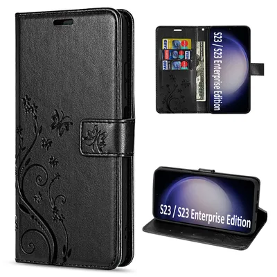 Produktbild von Handy Tasche für Samsung Galaxy S23 Handyhülle Blumen Hülle Etui Wallet Case