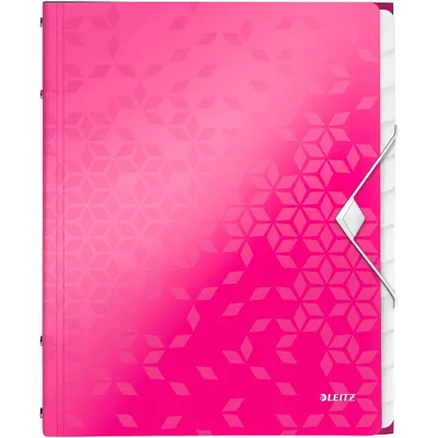 Produktbild von Leitz Ordnungsmappe WOW 46340023 DIN A4 12Fächer PP pink