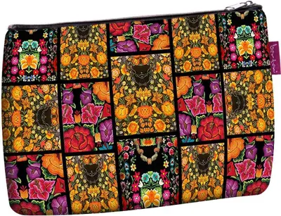 Zdjęcie produktu dla Wysokiej jakości kosmetyczka Bertoni SOLO 14x21cm - FRIDA FLOWERS