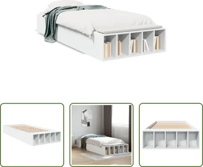Immagine prodotto di The Living Store Struttura per letto bianca 100x200 cm in materiale ligneo