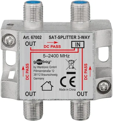 Zdjęcie produktu dla Goobay 67002, Łącznik kablowy, 2050 - 2400 MHz, Srebrny, Metal, Żeńska/Żeńska, 20 dB