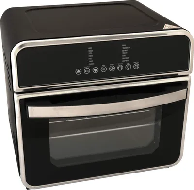Produktbild von DESKI Kompakter 3in1 Mini-Backofen, Heißluftfritteuse und Dörrgerät in Einem, 1600 W, 15 Liter, 14 Automatikprogramme, Touch-Display, inkl. umfangreichem Zubehör