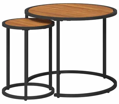 Produktbild von Couchtisch Wohnzimmertisch - 2er Set - 55 x 55 x 45 cm - Schwarz