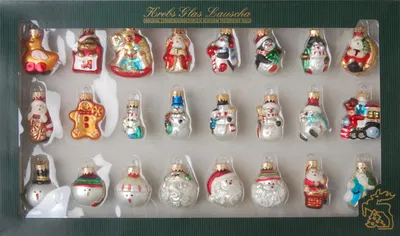 Produktbild von Christbaumschmuck Figurensortiment Glas 3cm 24Stück
