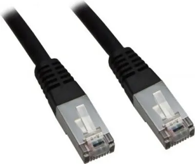 Produktbild von CAT 5e Patchkabel, F/UTP, schwarz Kupferkaschierter Aluminiumleiter (CCA)