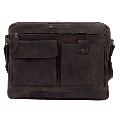 Produktbild von Greenburry Umhängetasche Vintage Notebookfach 34cm braun antik Herren Damen 1963-22