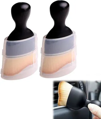 Image de Petite brosse douce pour le nettoyage de la voiture, poussière, nettoyage intérieur, 2 pièces