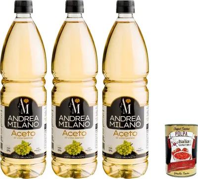 Produktbild von 3x ANDREA MILANO Weißweinessig 1lt+ Italian Gourmet polpa 400g