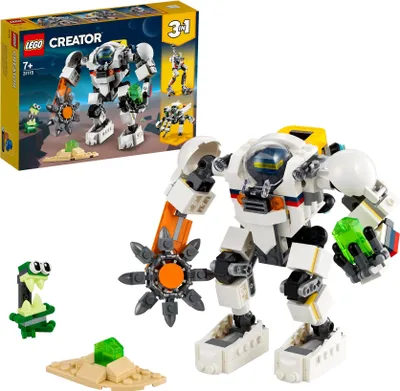 Produktbild von LEGO 31115 Creator 3-In-1 Weltraum-Mech Spielzeug mit Roboter und Lastenträger, Bauset mit Actionfigur und Alienfigur, tolles Geschenk für Kinder
