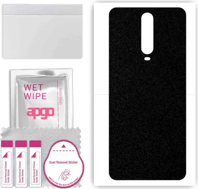 Produktbild von apgo Rückseite Schutzfolie, Skin, kompatibel mit Xiaomi Redmi K30 5G, Hinten Displayschutzfolie aus Vinylfolie, kratzfest, einfache Montage - Mattschwarz