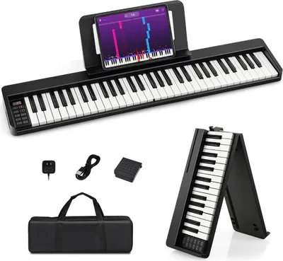 Immagine prodotto di Pianoforte digitale pieghevole a 61 tasti con Bluetooth e accessori