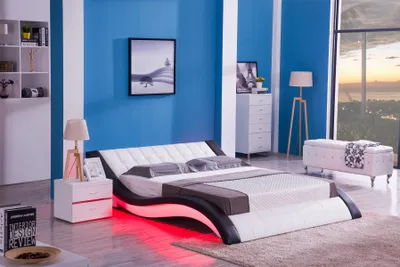 Produktbild von Bett Design Digital Sound USB Betten Luxus Schlafzimmer Möbel Leder Doppel Hotel