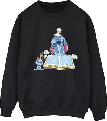 Produktbild von Disney - "Reading Reading A Book" Sweatshirt für Damen BI22698 (M) (Schwarz)