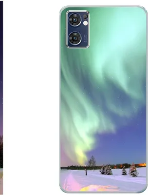 Produktbild von König Design Hülle kompatibel mit Oppo Find X5 Lite Kunststoff Soft Handyhülle - Handy Case Polarlichter