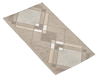 Produktbild von Küchenläufer TIZIANA Geometrie pflegeleicht hochwertig Flurläufer Küchenteppich 175x240cm Beige Robust Antirutschunterseite